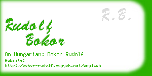 rudolf bokor business card